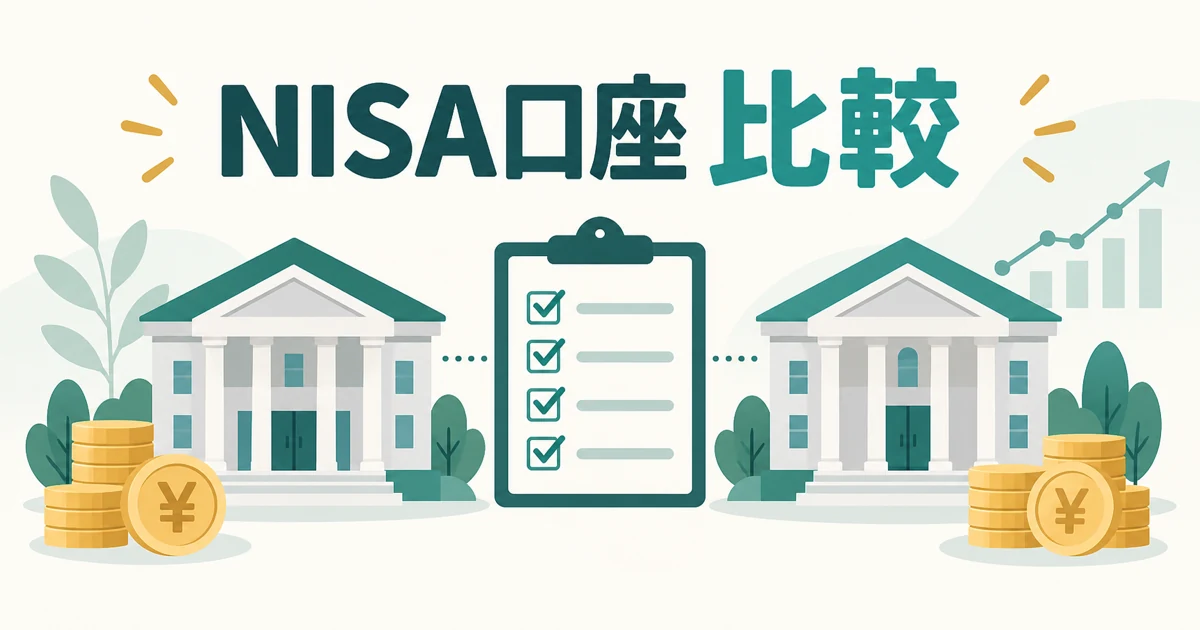 DMM 株と松井証券のNISA口座を同じ基準で比較する図解